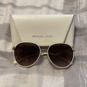 Michael Kors White and Brown Sunglasses Timeless Design